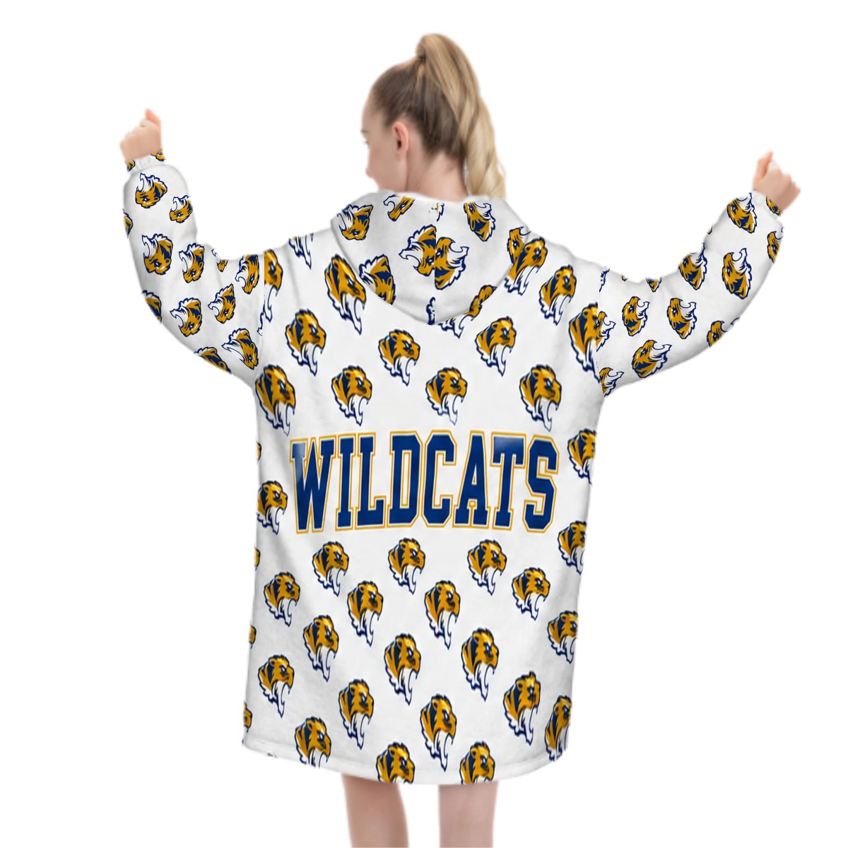 Adult Blanket Hoodie Customized to your school