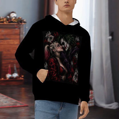 Mens Hoodie with Pockets Customized Services Joker Harley Joker Harley Joker