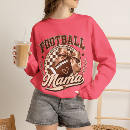 Football Mama Sweatshirt — Vintage Brown Football Mom Crewneck