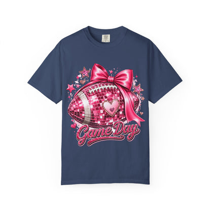 Game Day Pink Football T-Shirt — Sparkle Bow 'Game Day' Tee
