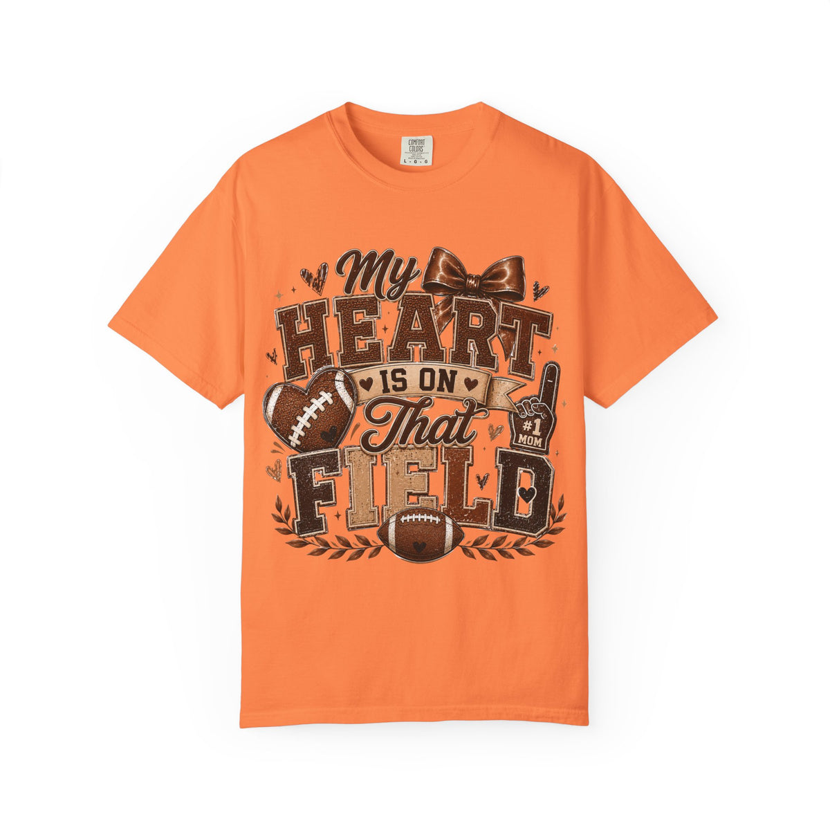 Football Mom/Dad T-Shirt — “My Heart Is On That Field” Fan Tee