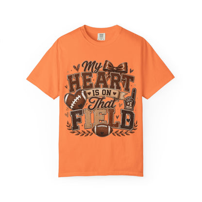 Football Mom/Dad T-Shirt — “My Heart Is On That Field” Fan Tee