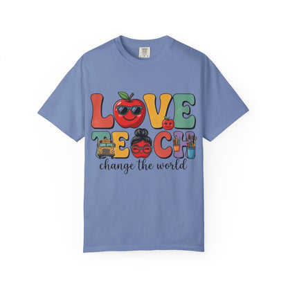 Love Teach "Change the World" Teacher T-Shirt