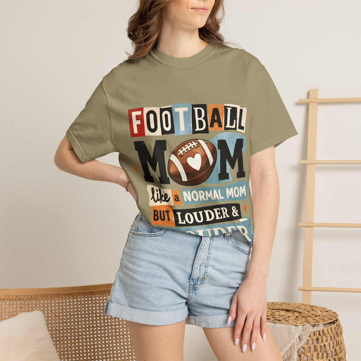 Football Mom T-Shirt — "Like a Normal Mom but Louder & Prouder"