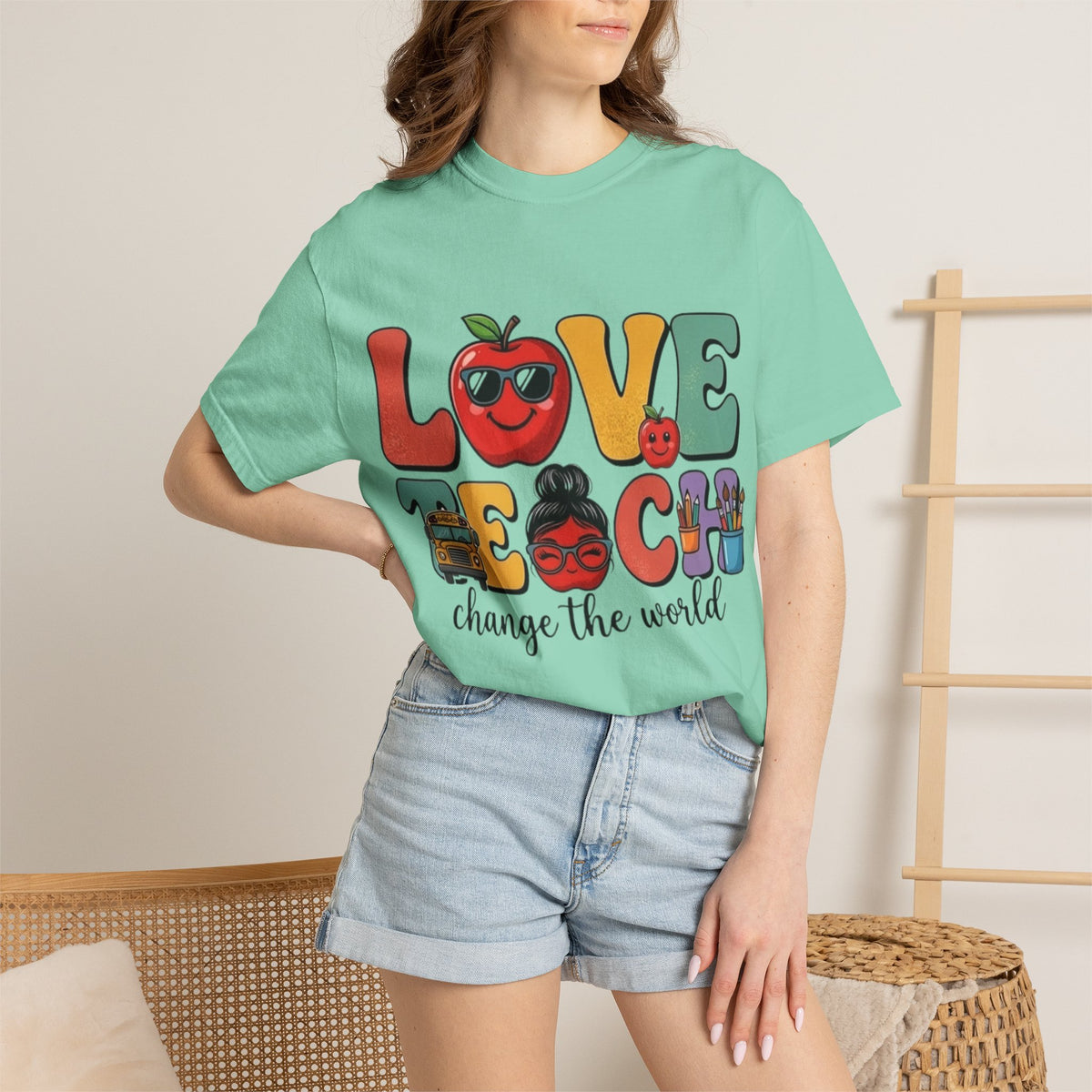 Love Teach "Change the World" Teacher T-Shirt