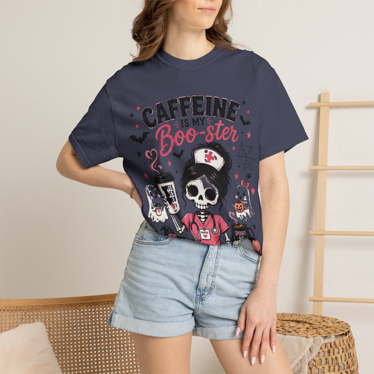 Caffeine Is My Boo-ster Halloween T-Shirt