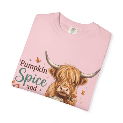 Pumpkin Spice and Jesus T-Shirt — Fall Cow Coffee Graphic Tee