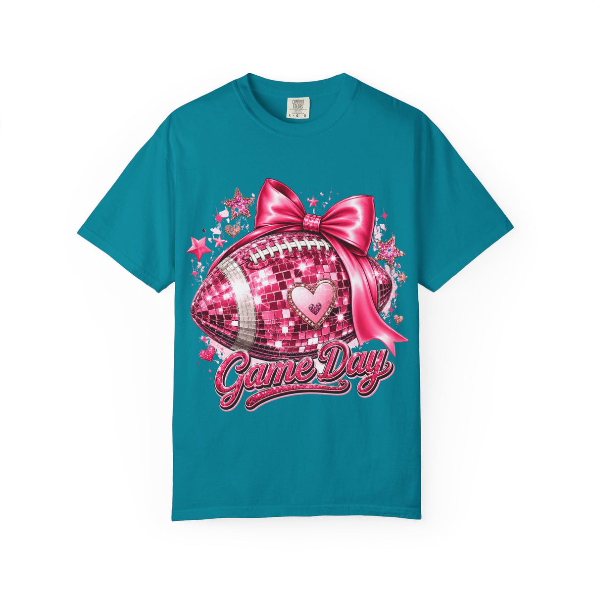 Game Day Pink Football T-Shirt — Sparkle Bow 'Game Day' Tee