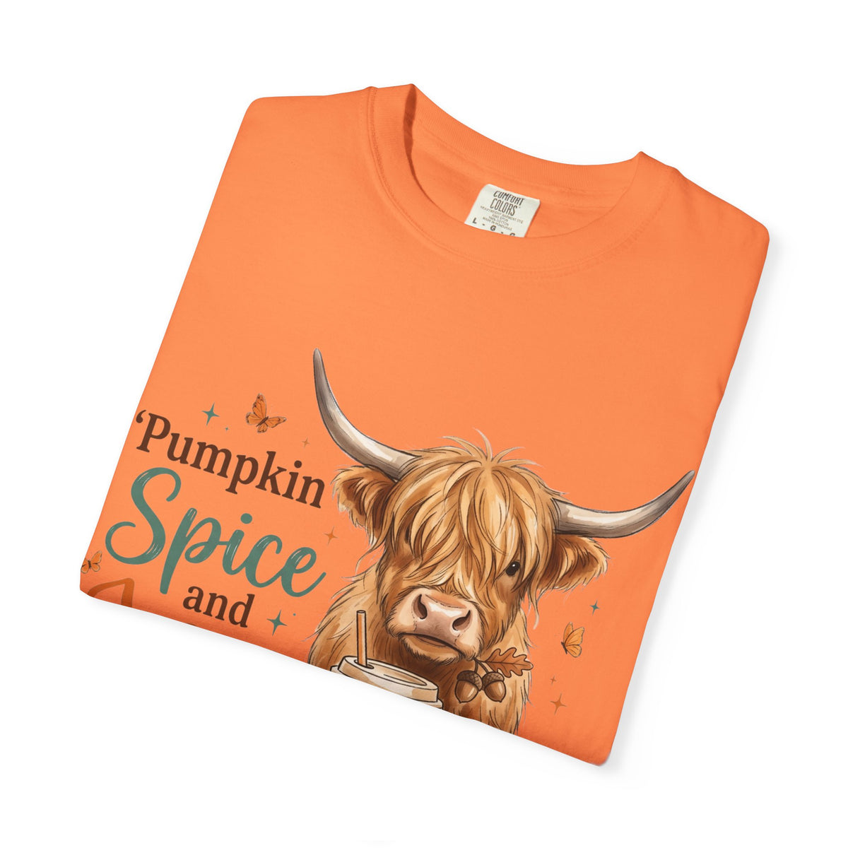 Pumpkin Spice and Jesus T-Shirt — Fall Cow Coffee Graphic Tee