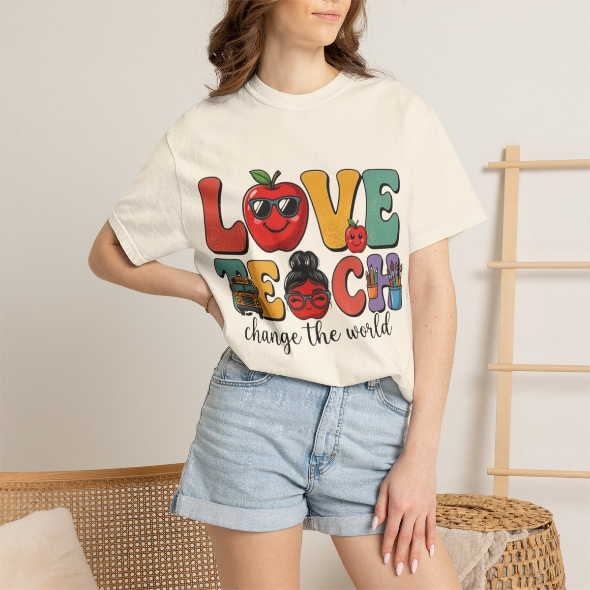 Love Teach "Change the World" Teacher T-Shirt