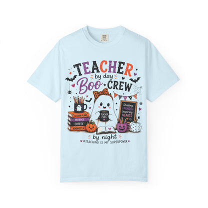 Teacher by Day Boo Crew T-Shirt — Halloween Teacher Tee