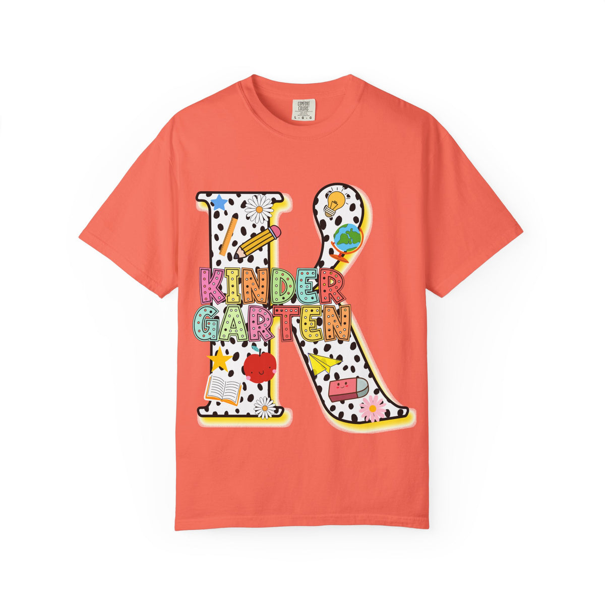 Kindergarten Letter T-Shirt — Cute School Teacher & Student Back-to-School Tee