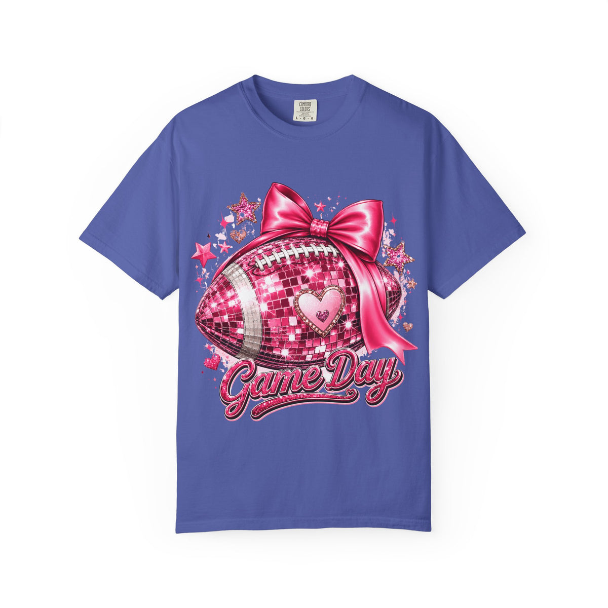 Game Day Pink Football T-Shirt — Sparkle Bow 'Game Day' Tee