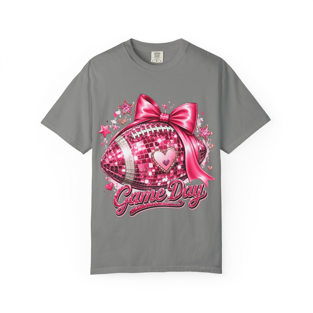 Game Day Pink Football T-Shirt — Sparkle Bow 'Game Day' Tee