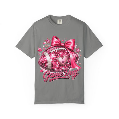 Game Day Pink Football T-Shirt — Sparkle Bow 'Game Day' Tee