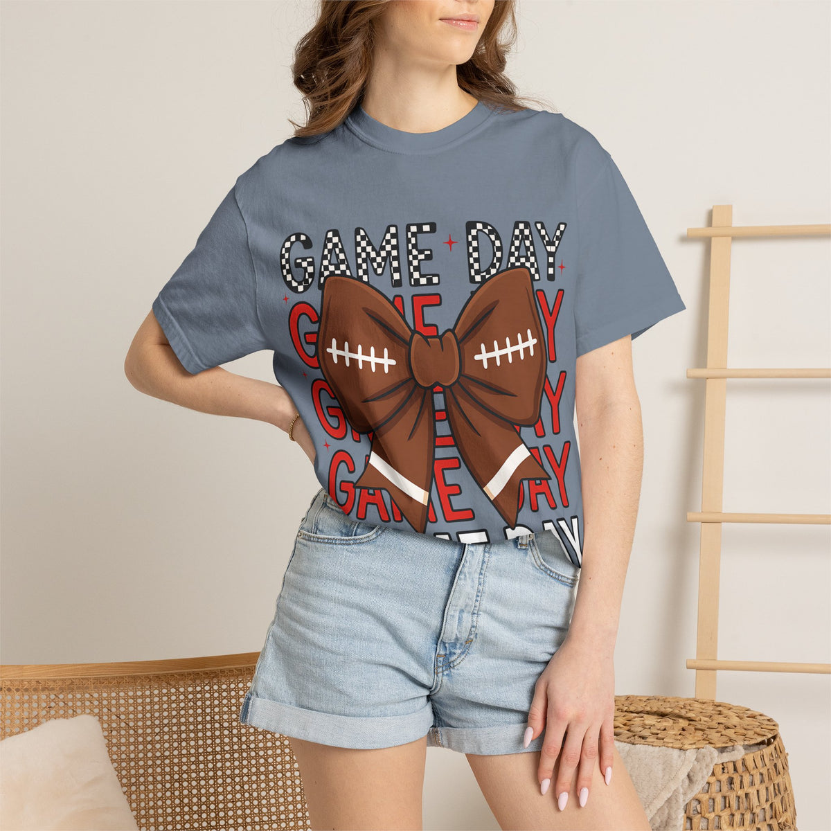 Game Day Football Bow T-Shirt