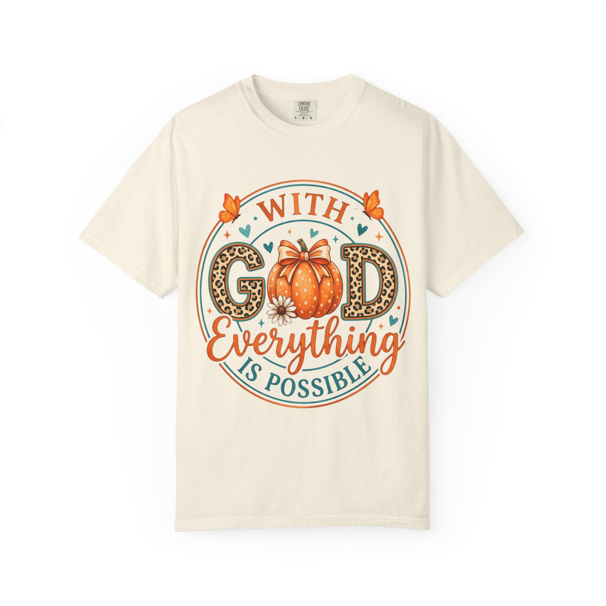 "With God Everything Is Possible" Pumpkin Fall T-Shirt
