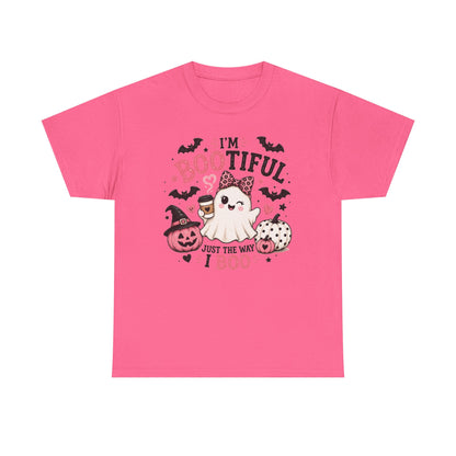 I’m Bootiful Ghost Tee — Cute Halloween Boo Shirt (“Just the Way I Boo”)