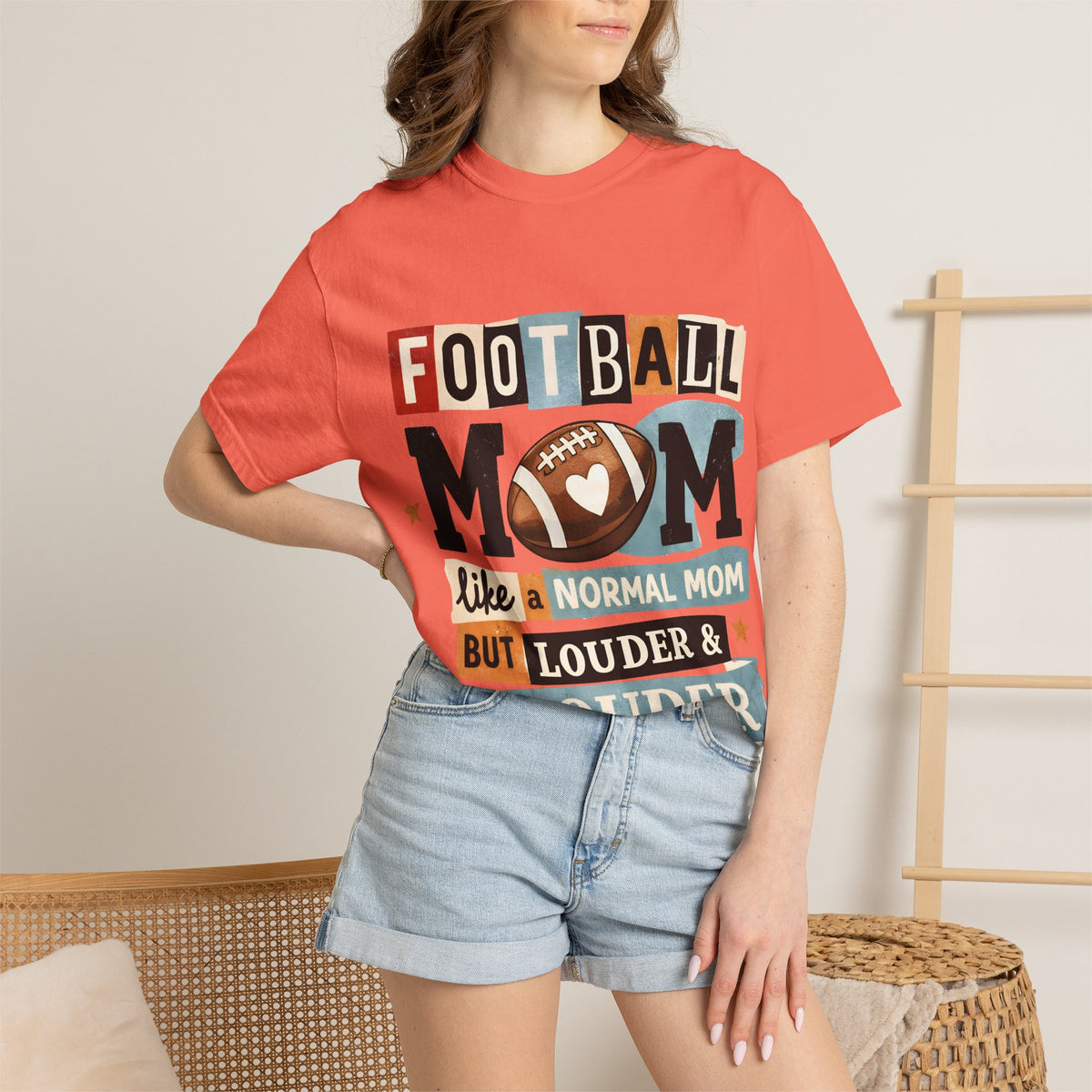 Football Mom T-Shirt — "Like a Normal Mom but Louder & Prouder"