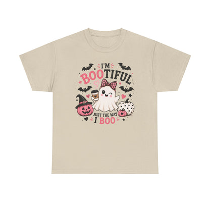 I’m Bootiful Ghost Tee — Cute Halloween Boo Shirt (“Just the Way I Boo”)