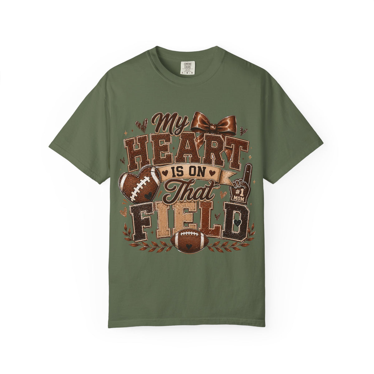 Football Mom/Dad T-Shirt — “My Heart Is On That Field” Fan Tee