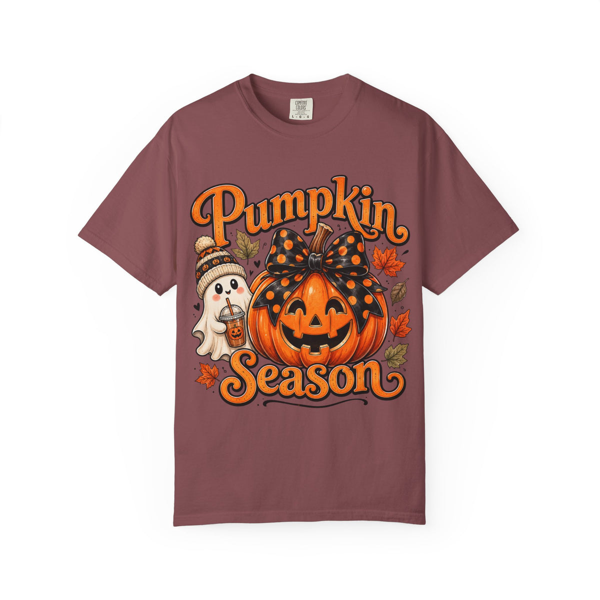 Pumpkin Season T-Shirt — Cute Jack-O’-Lantern & Ghost Fall Tee