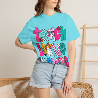 Teach Love Inspire T-Shirt — Colorful Teacher Appreciation Tee