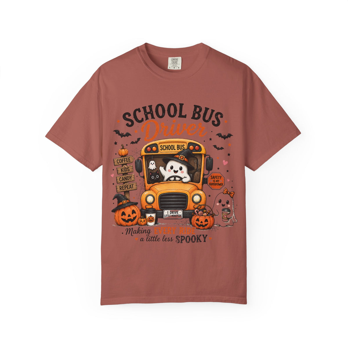 School Bus Driver Halloween T‑Shirt — "Making Every Ride a Little Less Spooky"