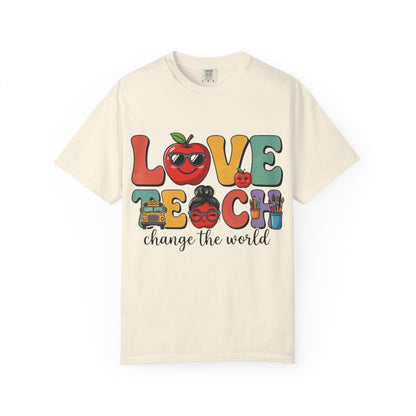 Love Teach "Change the World" Teacher T-Shirt