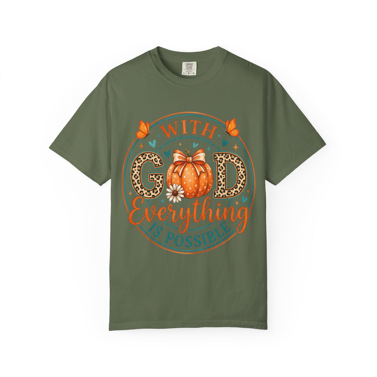 "With God Everything Is Possible" Pumpkin Fall T-Shirt