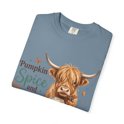 Pumpkin Spice and Jesus T-Shirt — Fall Cow Coffee Graphic Tee