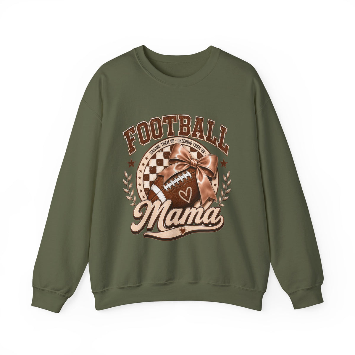 Football Mama Sweatshirt — Vintage Brown Football Mom Crewneck