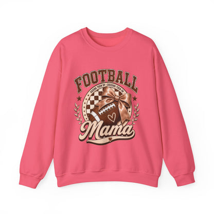 Football Mama Sweatshirt — Vintage Brown Football Mom Crewneck