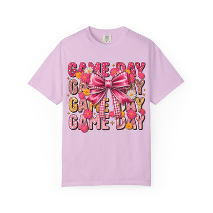 Game Day T-Shirt — Pink Bow Cheer Graphic Tee