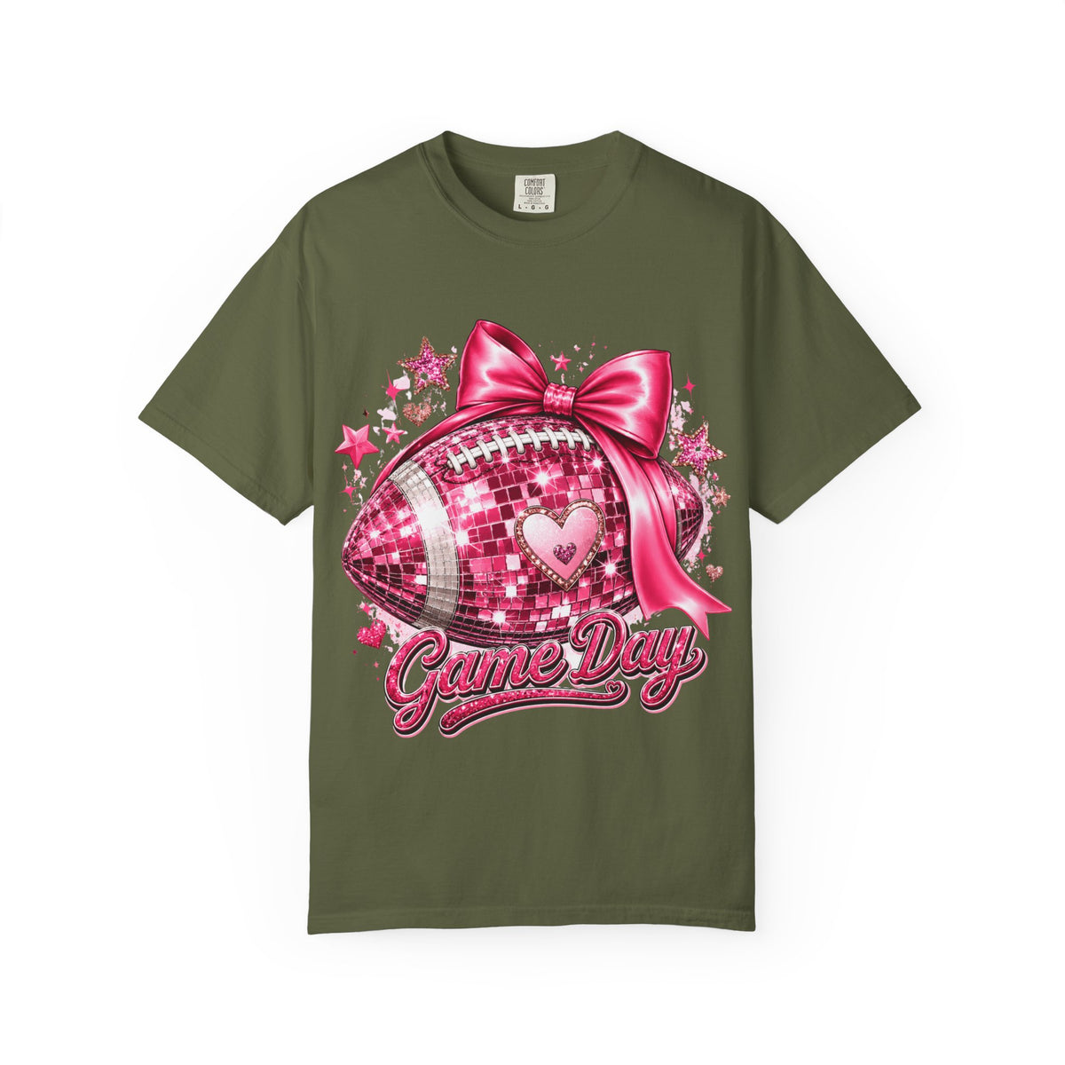 Game Day Pink Football T-Shirt — Sparkle Bow 'Game Day' Tee