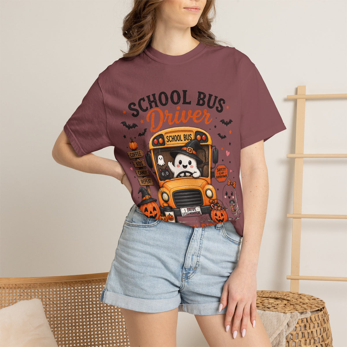 School Bus Driver Halloween T‑Shirt — "Making Every Ride a Little Less Spooky"