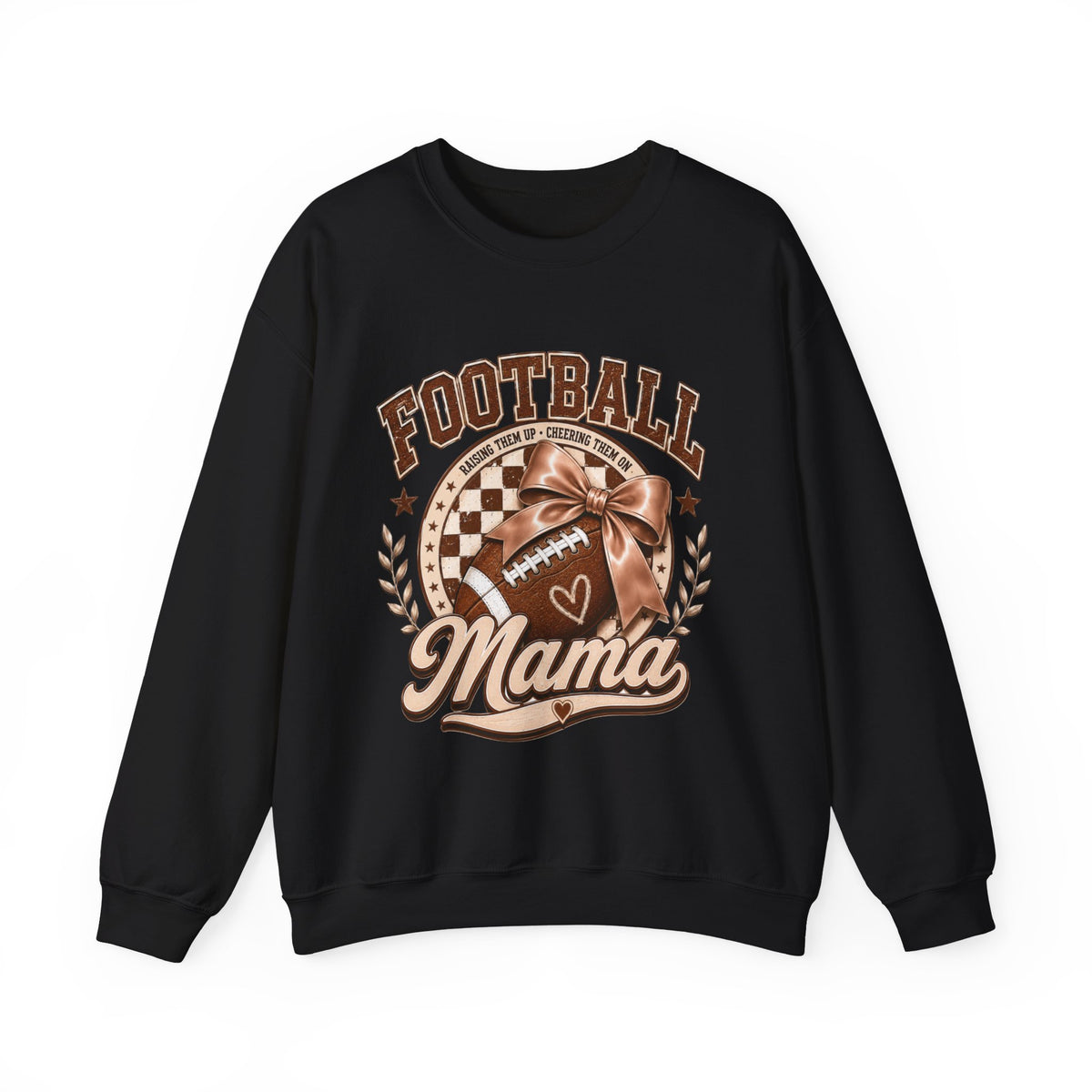 Football Mama Sweatshirt — Vintage Brown Football Mom Crewneck