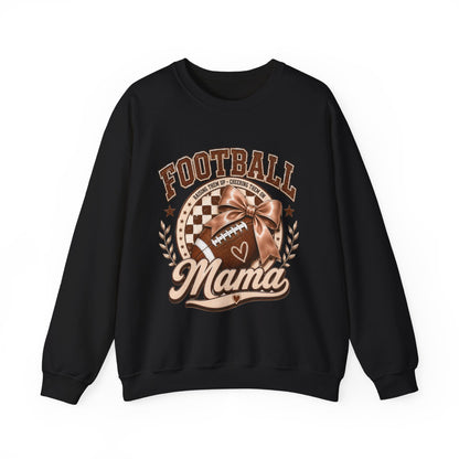 Football Mama Sweatshirt — Vintage Brown Football Mom Crewneck
