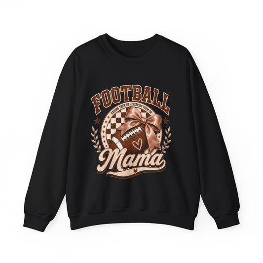 Football Mama Sweatshirt — Vintage Brown Football Mom Crewneck