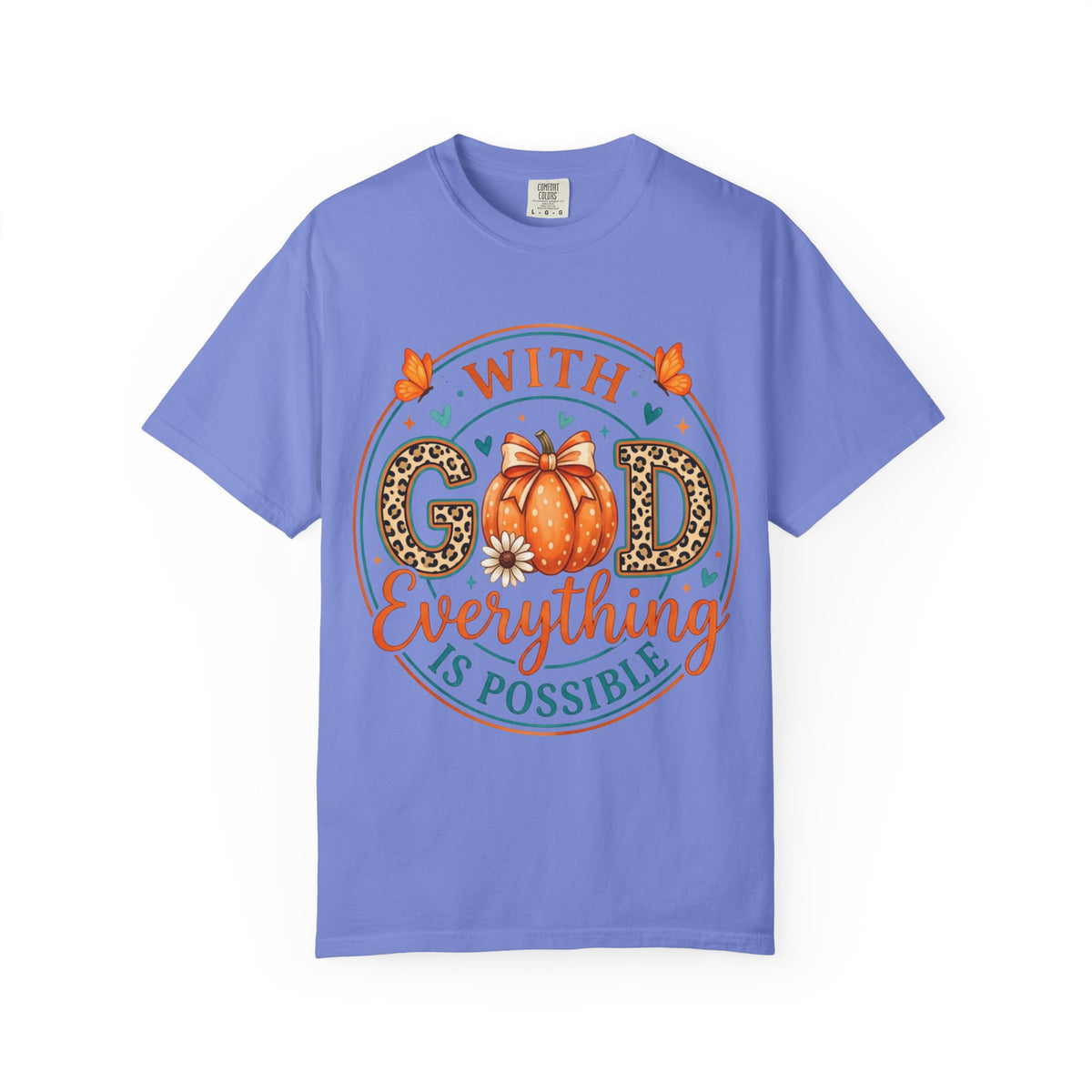 "With God Everything Is Possible" Pumpkin Fall T-Shirt