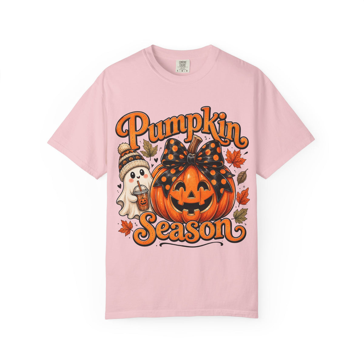 Pumpkin Season T-Shirt — Cute Jack-O’-Lantern & Ghost Fall Tee