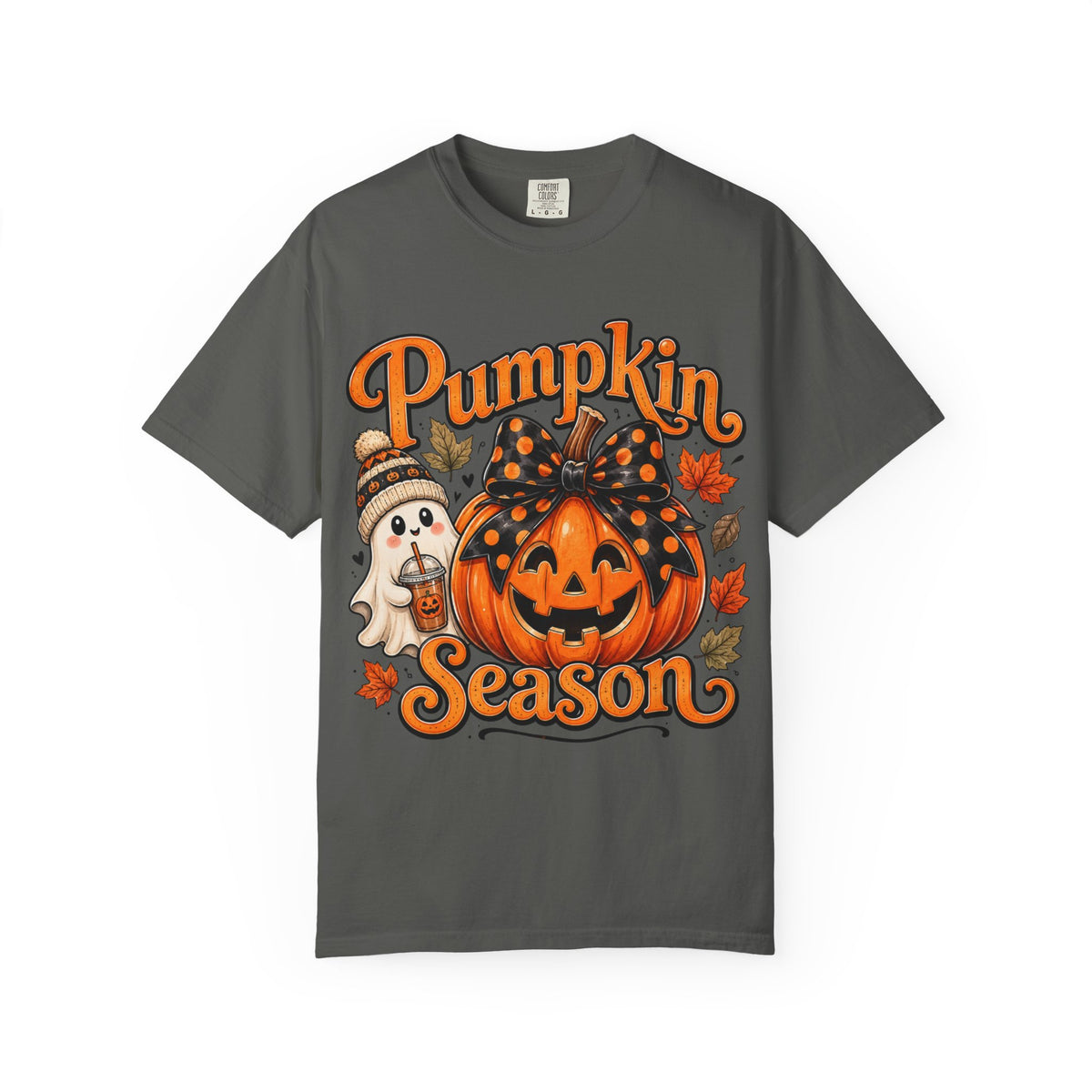 Pumpkin Season T-Shirt — Cute Jack-O’-Lantern & Ghost Fall Tee