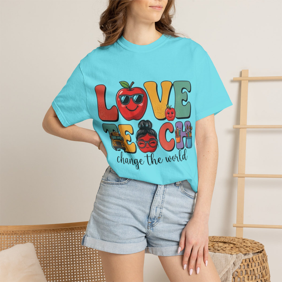 Love Teach "Change the World" Teacher T-Shirt