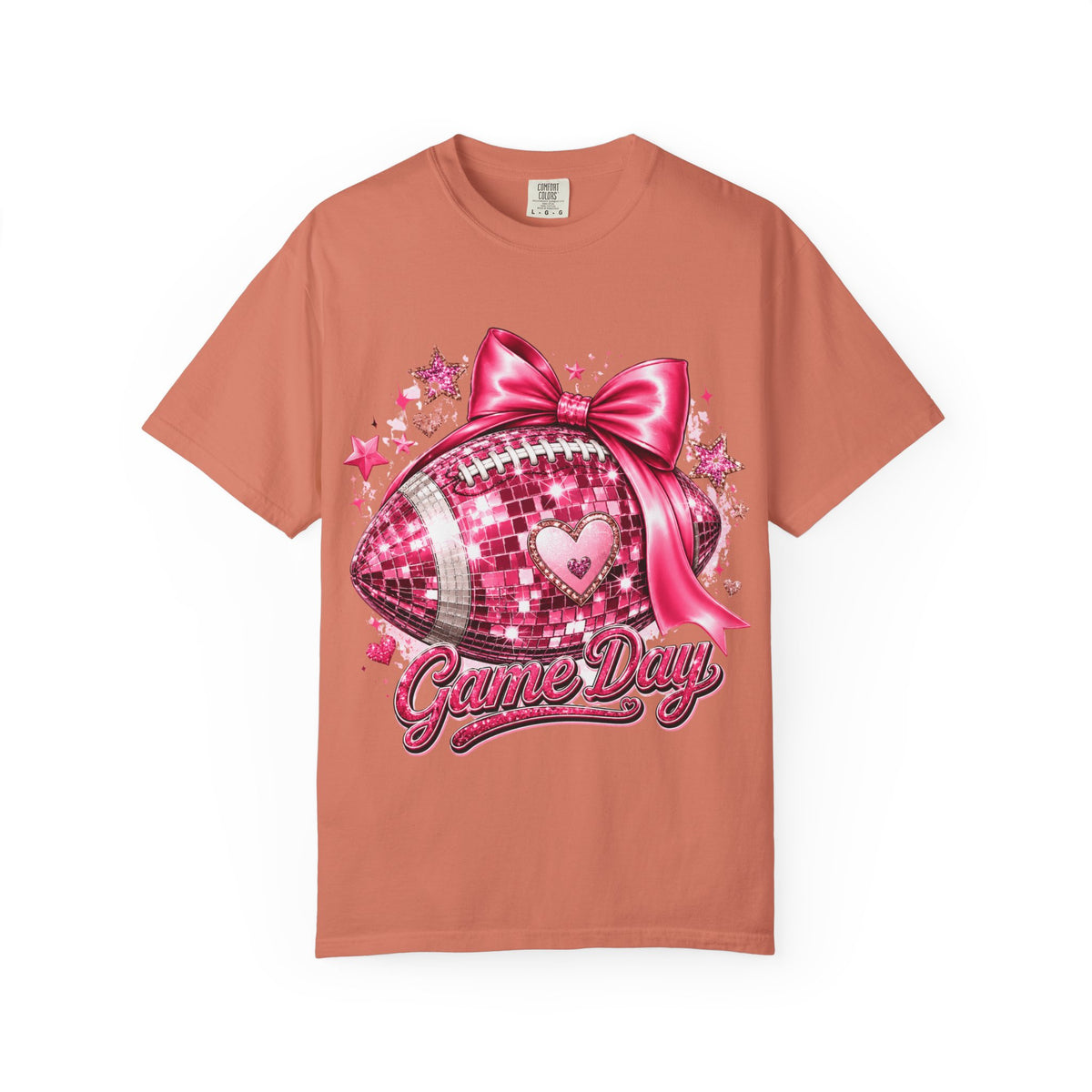 Game Day Pink Football T-Shirt — Sparkle Bow 'Game Day' Tee