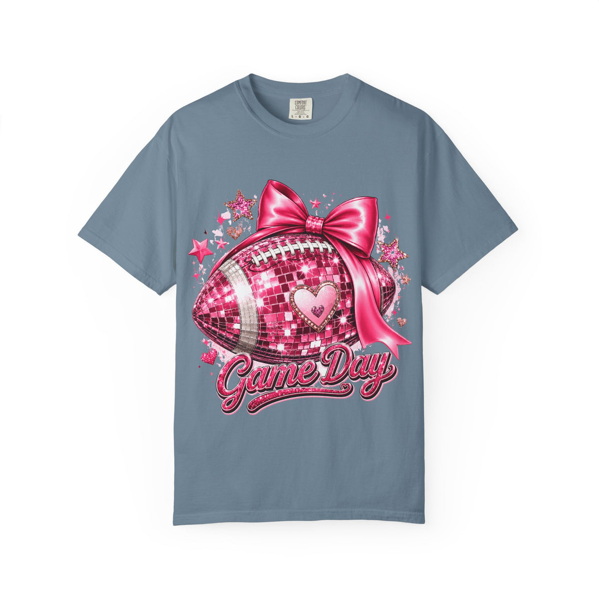 Game Day Pink Football T-Shirt — Sparkle Bow 'Game Day' Tee