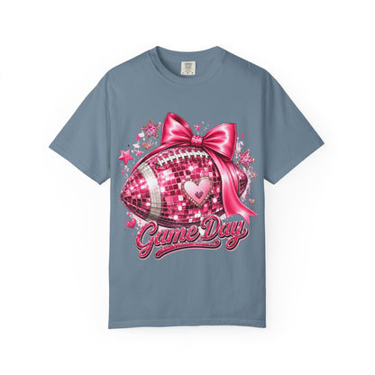 Game Day Pink Football T-Shirt — Sparkle Bow 'Game Day' Tee