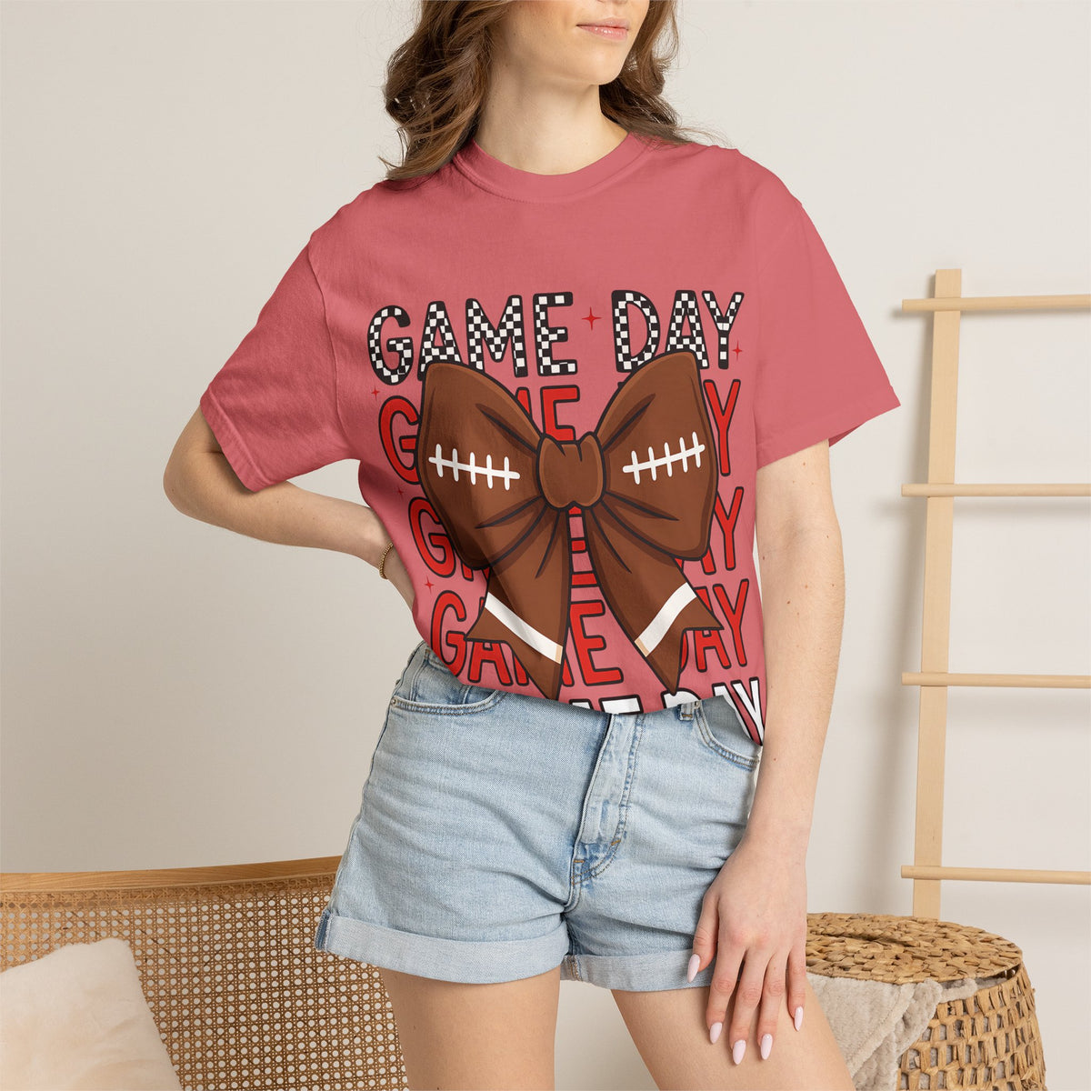 Game Day Football Bow T-Shirt
