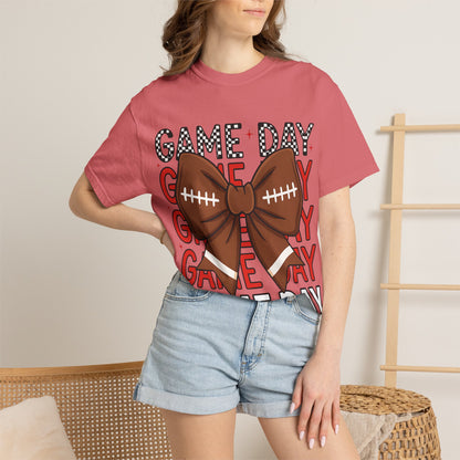 Game Day Football Bow T-Shirt