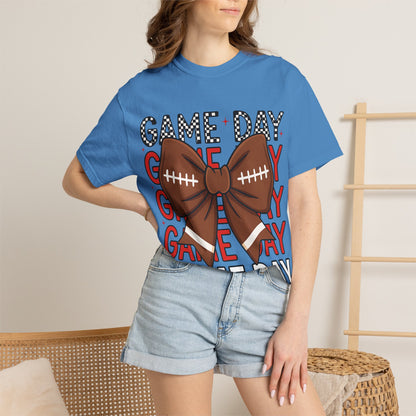 Game Day Football Bow T-Shirt
