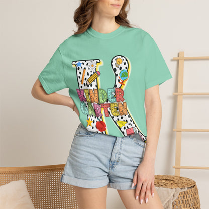 Kindergarten Letter T-Shirt — Cute School Teacher & Student Back-to-School Tee